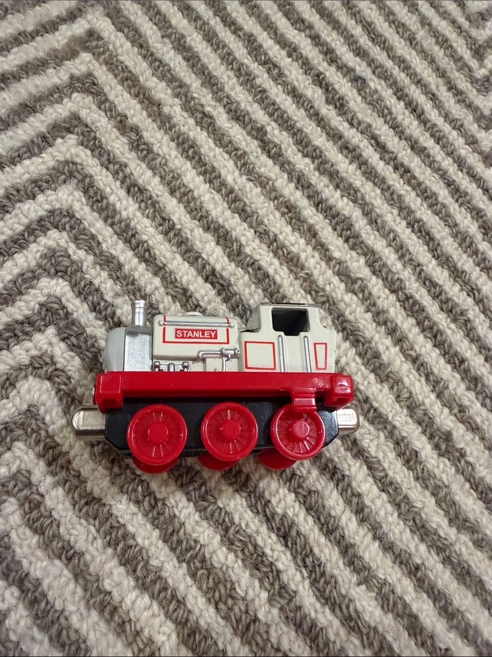 Mattel Silver and Red Toy Train Engine